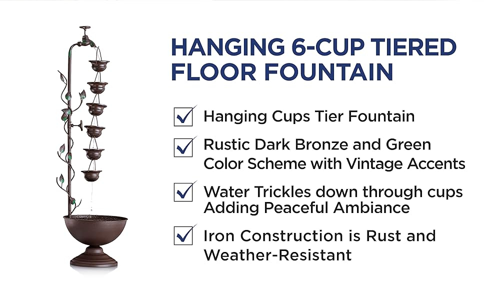 fountain, outdoor decor, alpine corporation