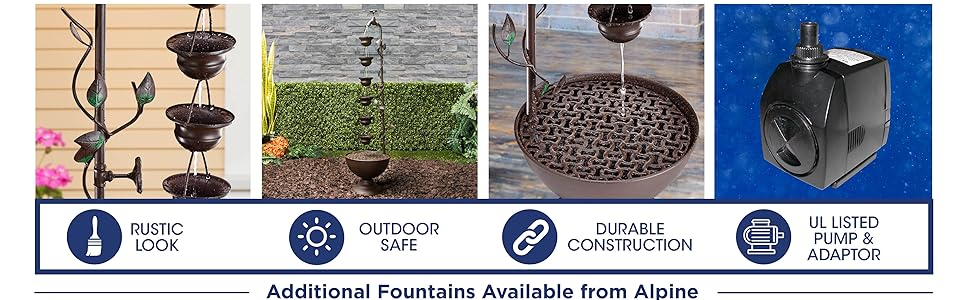 fountain, outdoor decor, alpine corporation